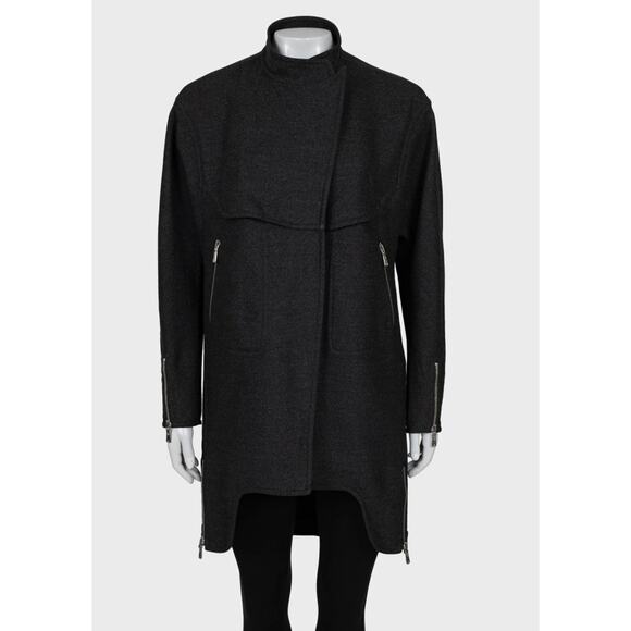 Saint Laurent Dark Gray Wool Coat - Size Medium (FR38) - Picture 1 of 7